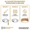 Monzana Lampada da Soffitto Plafoniera Tessuto Ø 30cm Anteprima dell’immagine prodotto 3