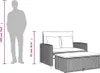vidaXL Sofa ogrodowa z poduszkami 2-osobowa z czarnego Podgląd zdjęcia produktu 7