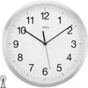 AMS 5525 Wanduhr Funk Funkwanduhr analog silbern rund groß Produktbild-Vorschau 1
