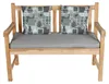 Gartenbank Auflagenset 111x51cm Bankauflage mit 2 Kissen Produktbild-Vorschau 2