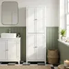 HOMCOM Badezimmerschrank 170 cm hoch mit verstellbaren Produktbild-Vorschau 2