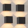 ZMH LED Wandleuchte Außen 4ER 5W Schwarz Gold Wandlampe Produktbild-Vorschau 1