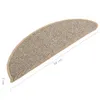 vidaXL Tapis d'escalier 15 pcs. 56x17x3 cm brun demi-rond Voir les images du produit 8