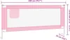 vidaXL Chránič postele pro batolata růžový 200x25 cm Látka Náhled obrázku produktu 8