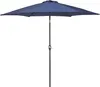 BELIANI Sonnenschirm Blau Polyester Aluminium ⌀ 270 cm Produktbild-Vorschau 1