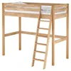 Platzsparendes Hochbett Stockbett 90x200 Buche lackiert mit Produktbild-Vorschau 1