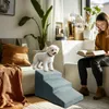 WISFOR 3-stufige Hundetreppe, Rutschfeste Haustierrampe Produktbild-Vorschau 5