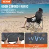 A person sitting in a folding chair on a beach, with text overlays highlighting product features. Produktbild-Vorschau