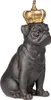 Moritz Deko-Figur Mops Hunde-König mit Krone sitz aus Produktbild-Vorschau 1