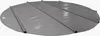 A round, gray pool cover with support rods is shown on a white background. Náhled obrázku produktu