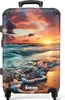 NoBoringSuitcases.com® Großer Koffer - Gewelltes Meer bei Produktbild-Vorschau 1