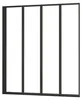 Duschspa 90x140cm Badewannenaufsatz 4-teilig Schwarz Produktbild-Vorschau 1
