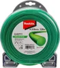A spool of green trimmer line is shown in its retail packaging. Produktbild-Vorschau