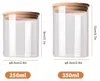 Barattoli di vetro con coperchio in legno - Set di Anteprima dell’immagine prodotto 5