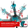An illustration showing the adjustable angle of a cordless pruning shear. Produktbild-Vorschau