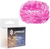 A product package with a string of pink LED lights next to it. Voir les images du produit