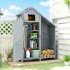 Outsunny Gartenschrank Holz Outdoor wetterfest Produktbild-Vorschau 9