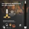 Stabkerzen LED mit Timer SCHWARZ 4 Stück indoor 6 Stunden - Produktbild-Vorschau 5