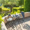 Runder, klappbarer Gartentisch "Greensboro" Graphit Produktbild-Vorschau 2