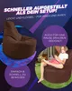 A young person is sitting on a beanbag chair outdoors, playing a video game. Another beanbag chair is shown indoors. Produktbild-Vorschau