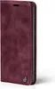 A burgundy flip case for a smartphone is shown from the side. Produktbild-Vorschau