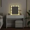 vidaXL Toaletní stolek s LED osvětlením bílý 100x40x130 cm Náhled obrázku produktu 3