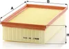 A product shot of an air filter with dimensions labeled. Produktbild-Vorschau