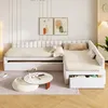 Letto a terra a forma di L, 90x200 cm, con letto estraibile Anteprima dell’immagine prodotto 2