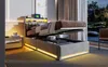 UnboxG Graues Samt-Einzelbett 90x200 cm mit Stauraum, Produktbild-Vorschau 16