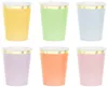 Bicchiere di carta 220ml con bordo dorato set di 6 colori Anteprima dell’immagine prodotto 12