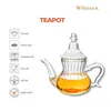 Wilmax Teekanne 850 ml Thermoglas Moroccan Style Produktbild-Vorschau 3