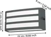 CAMARDA Wand-/Deckenleuchte Lampe Beleuchtung - L22 x H11 x Produktbild-Vorschau 3