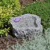 CLGarden Granit Vogeltränke frostsicher Vogelbad Naturform Produktbild-Vorschau 2