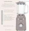A table blender with its features highlighted by text annotations. Náhľad obrázku produktu
