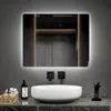 A modern bathroom vanity with a sink, mirror, and accessories. Anteprima dell’immagine prodotto