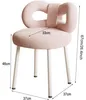 Schminkhocker, Bow Shape Rücken Dressing Stuhl, Sitzhocker Produktbild-Vorschau 7