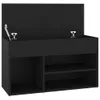 vidaXL Panca per scarpe nera 80x30x45 cm Materiale a base Anteprima dell’immagine prodotto 5