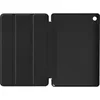 A black tablet case is shown open, with the front cover folded back. Anteprima dell’immagine prodotto