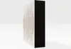 A side view of a white acoustic panel with a brown patterned design and a black backing. Podgląd zdjęcia produktu