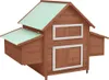 vidaXL Pollaio moka e bianco 150x96x110 cm in legno Anteprima dell’immagine prodotto 8