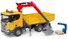 bruder ScaniaSuper 560R Baustellen-LKW Kran und 2 Paletten Produktbild-Vorschau 7