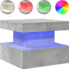 vidaXL Couchtisch mit LED-Leuchten Betongrau 50x50x40 cm Produktbild-Vorschau 1