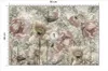 Muralo Vlies Fototapete BLUMEN Blätter Ornamente Beton Produktbild-Vorschau 2