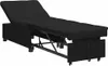 A black sofa bed is shown from a side angle on a white background. Náhľad obrázku produktu