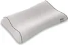 A white orthopedic pillow with a gray trim, shown from a diagonal angle on a white background. Produktbild-Vorschau