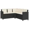 Gartenmöbel-Set, L-förmiges Ecksofa mit Tisch, PE-Rattan, Produktbild-Vorschau 4