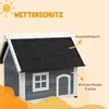 PawHut kattenhuis, buitenkattenhol van hout, met bitumen Productafbeelding-voorbeeld 6