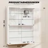 BROTTAR Wandvitrine Weiß mit Glastüren, 6 verstellbaren Produktbild-Vorschau 2