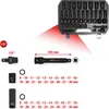 A set of tools and accessories, including sockets and extensions, displayed with measurements and size indications. Produktbild-Vorschau