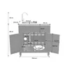 A diagram of an outdoor kitchen with dimensions. Anteprima dell’immagine prodotto